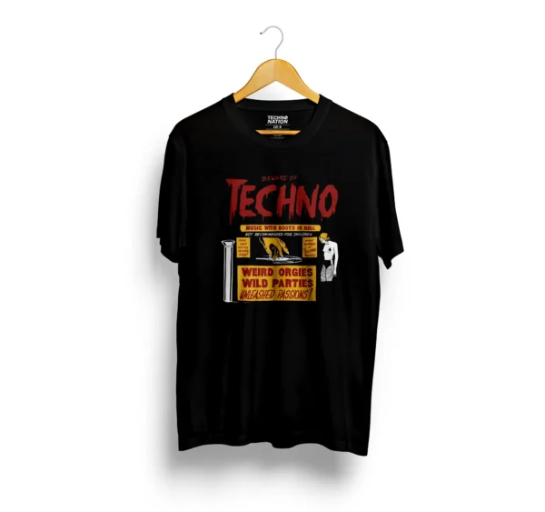 BEWARE OF TECHNO | Unisex T-Shirt - Image 2